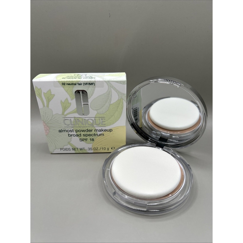 Clinique Almost Powder Makeup Broad Spectrum SPF 18 02 Neutral Fair(VF/MF) .35oz - Picture 4 of 9